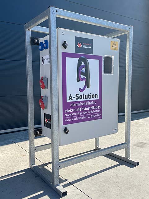 Werfkast 400v/40A zijkant